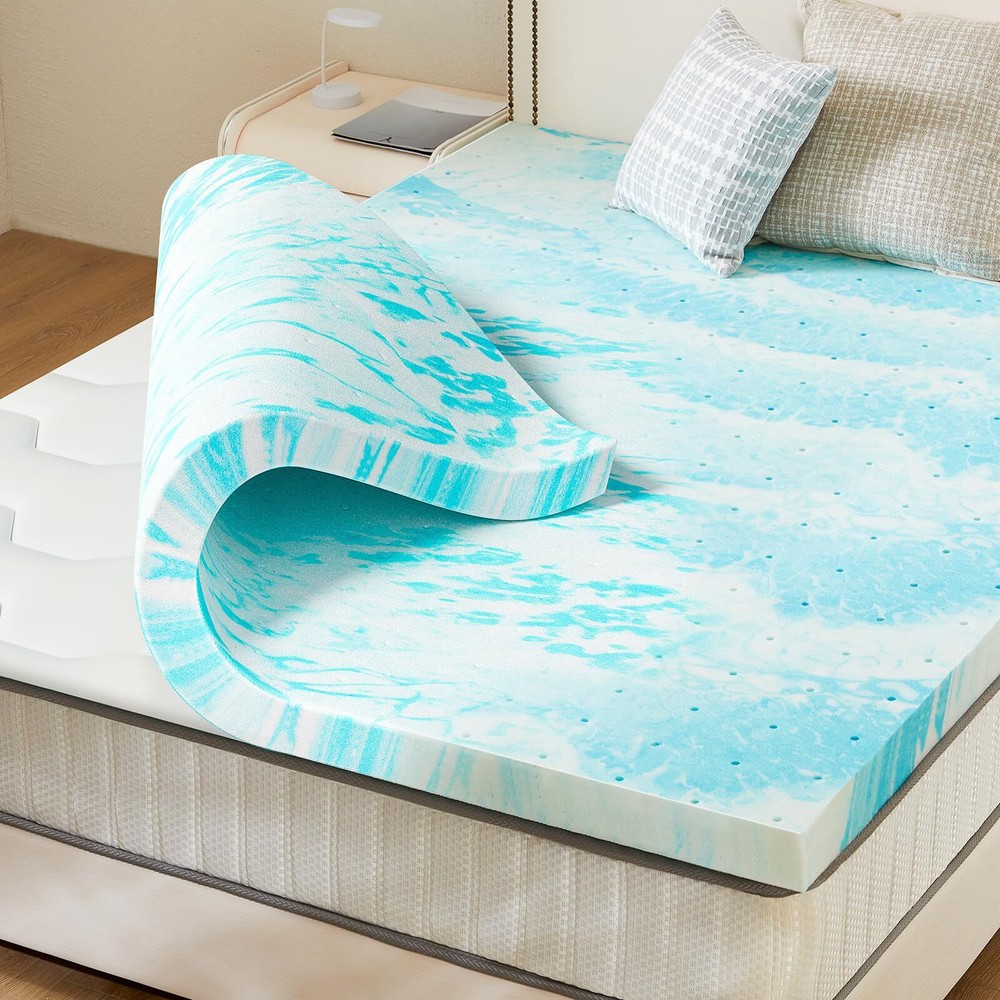 Mattress Topper, Twin Size Cooling Memory Foam Bed Toppers, 2 Inch Soft Mattr...
