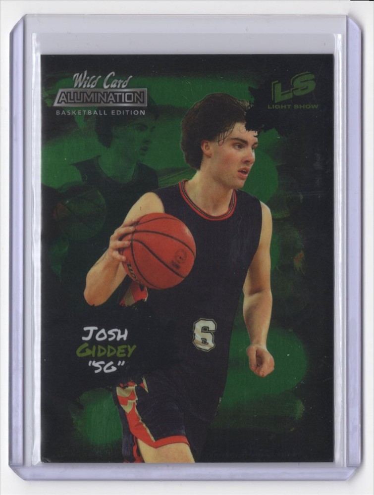 2021-22 Wild Card Alumination Light Show Green Josh Giddey Oklahoma City Thunder