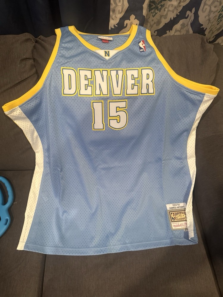 Carmelo Anthony Mitchell and ness Nuggets Jersey 2xlb basically longer 3xl
