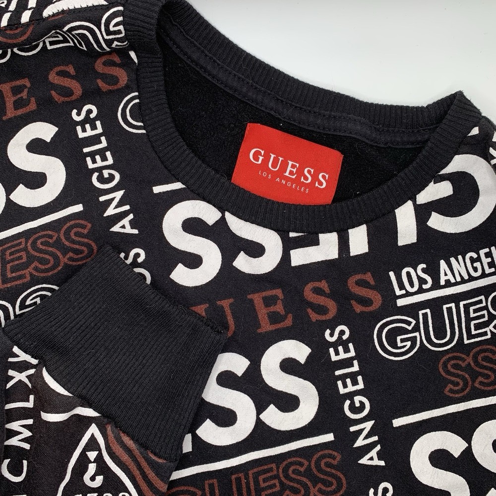 Guess Los Angeles Men’s Limited Edition Large Black Logo Crew Neck Sweatshirt