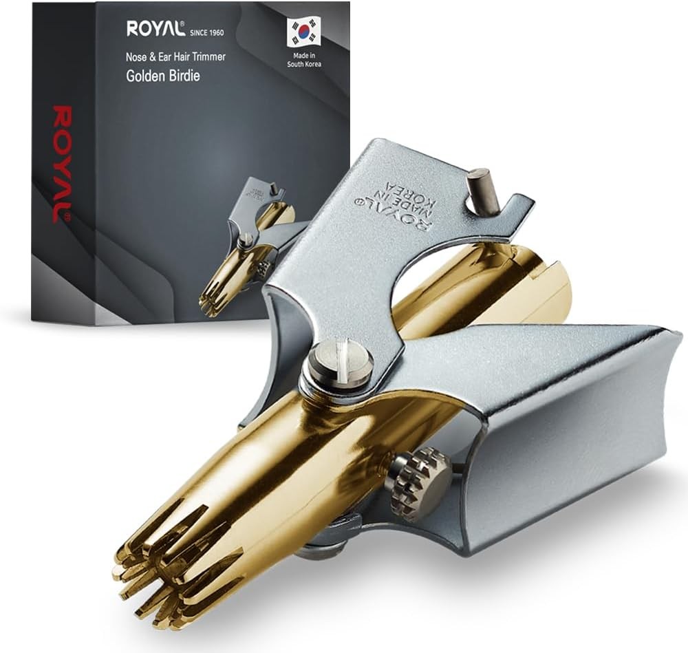 Royal Gold Nose Hair Trimmer for Men - Made in Korea - Golden Birdie