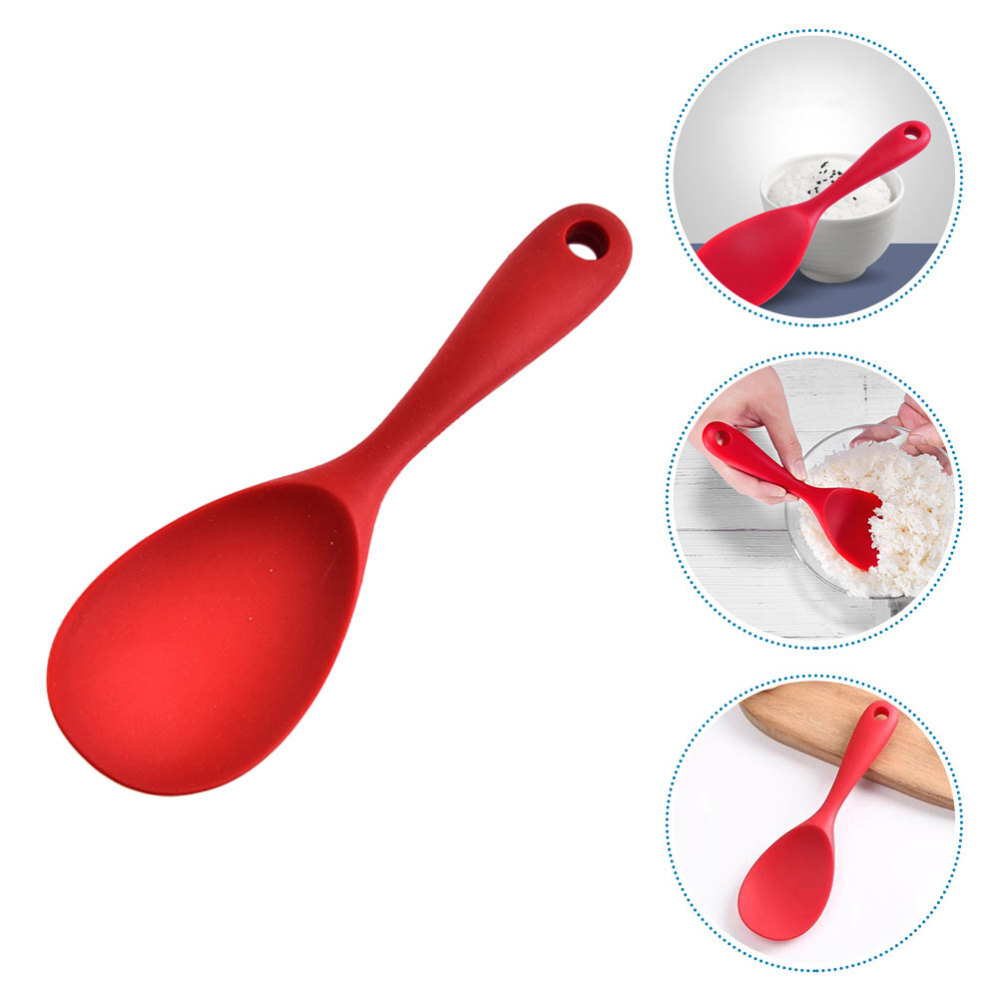 Small Silicon Serving Spoons Rice Silicone Reusable
