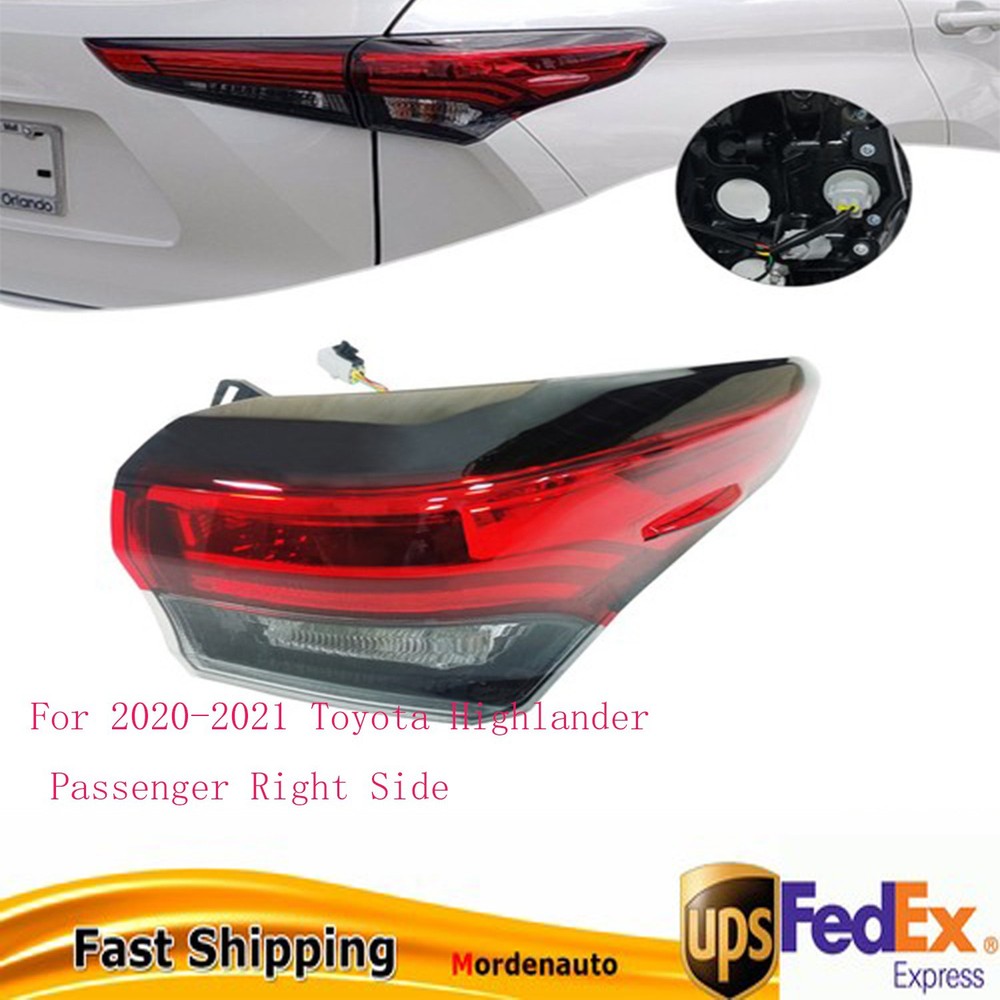 For 2020-2021 Toyota Highlander Passenger Right Side Outer Tail Light Rear Lamp
