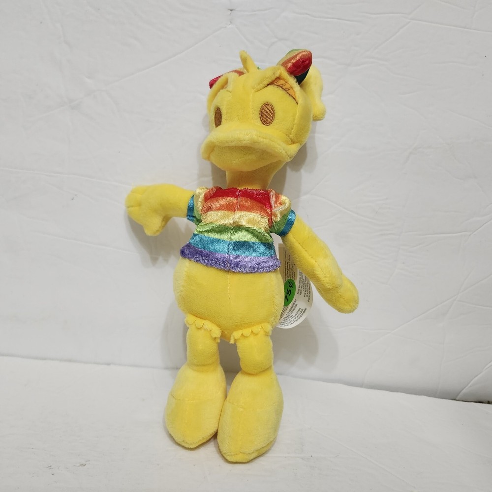 Disney Limited Edition Rainbow Collection 9 Inch Yellow Daisy Duck Plush Toy