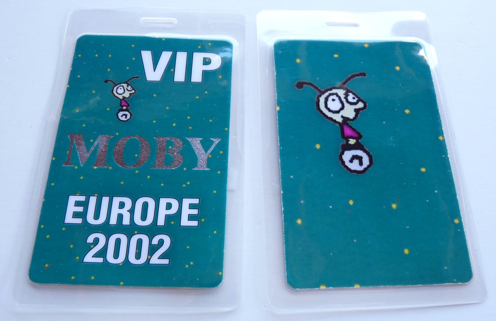 Moby Europe 2002 VIP Tour Concert Backstage Pass Laminate D19