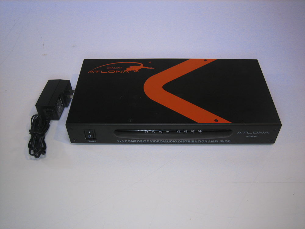 Atlona AT-AV18 1x8 Composite Video/Audio Distribution Amplifier- Used