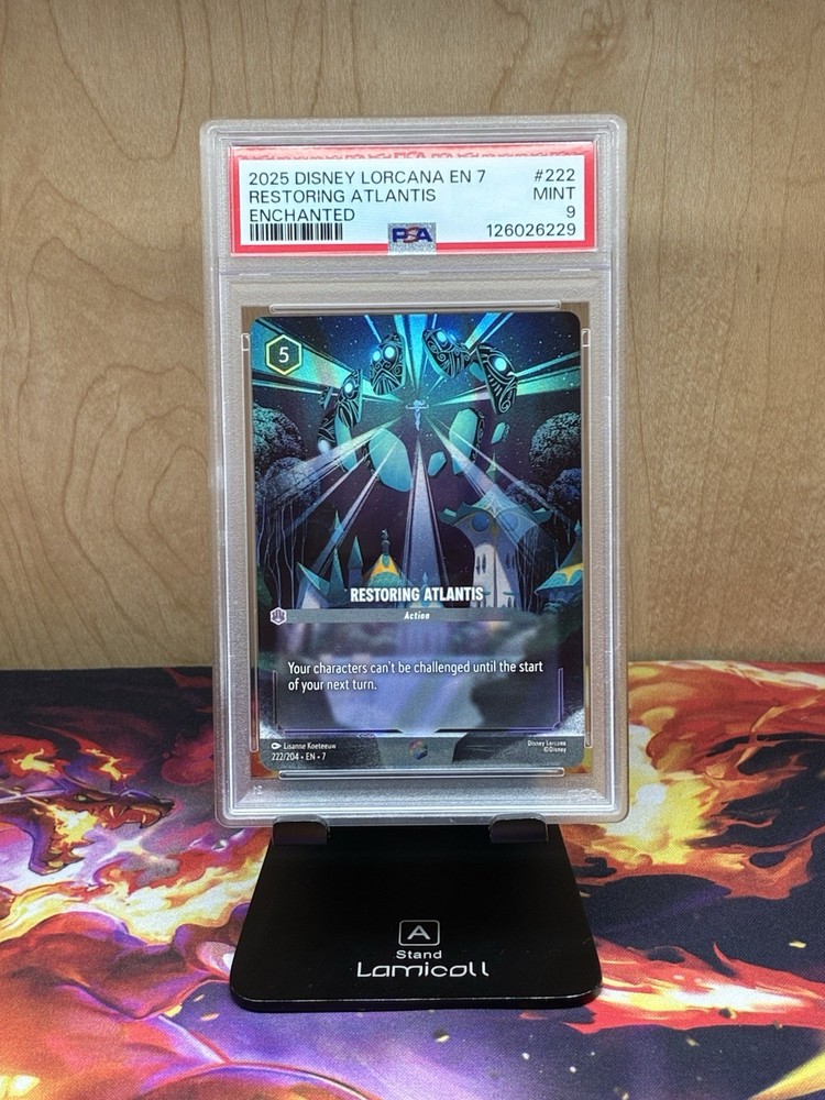 2025 Disney Lorcana En-7 Archazia's Island Enchanted Restoring Atlantis Psa 9