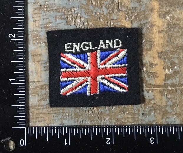 Vintage ENGLAND British Flag Emblem Travel Souvenir Patch 1960’s Felt