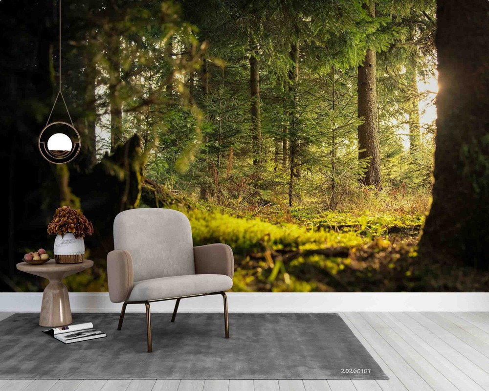 3D Forest Sunshine Landscape Wall Murals Wallpaper Murals Wall Sticker