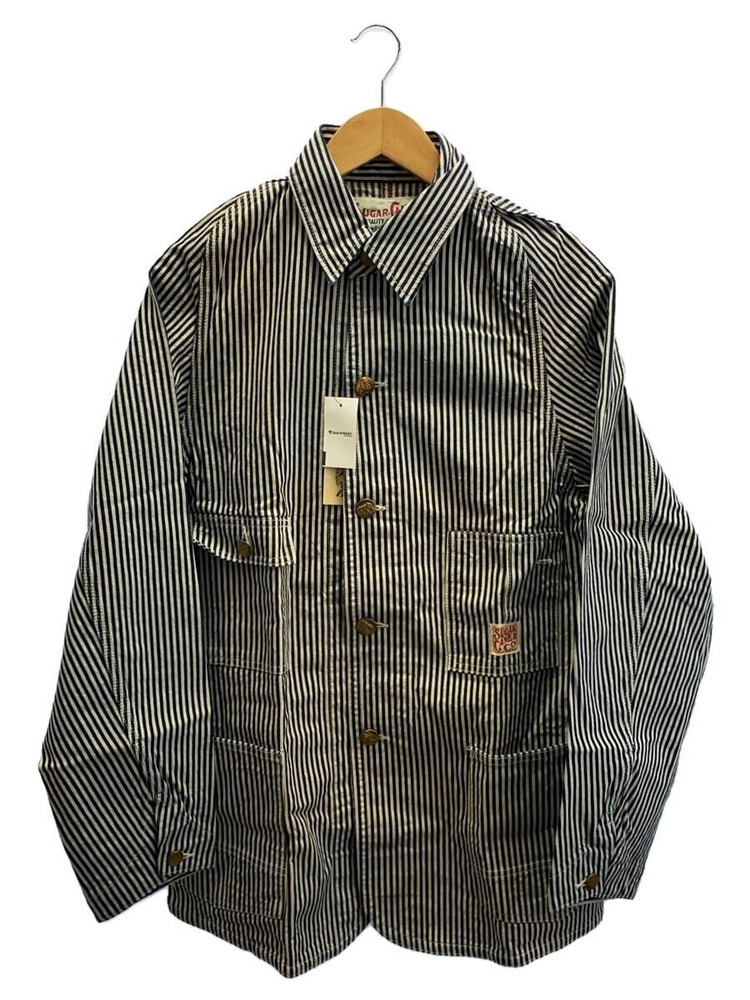 SUGAR CANE Mono a Rayas de Nogal Chaqueta Ropa de Trabajo Talla 38 Azul Marino