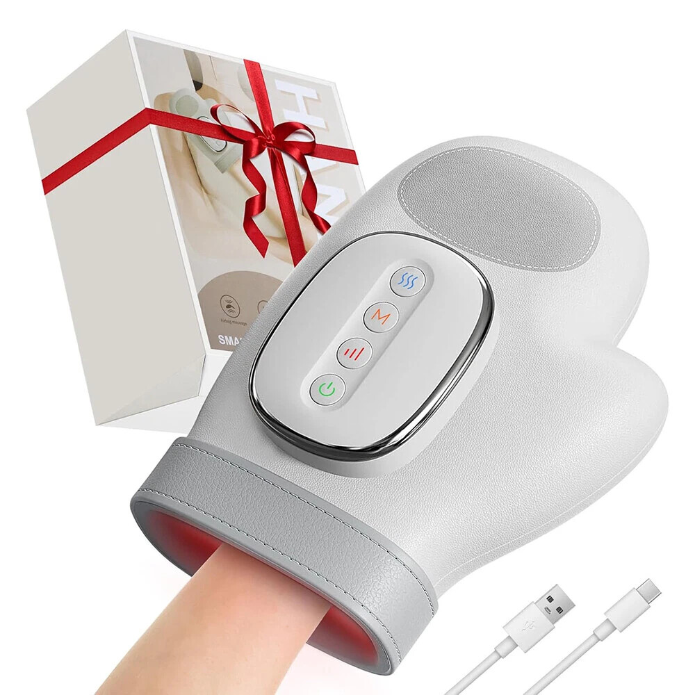 Cordless Hand Massager with Heat and Compression for Arthritis and Carpal Tunnel Relief