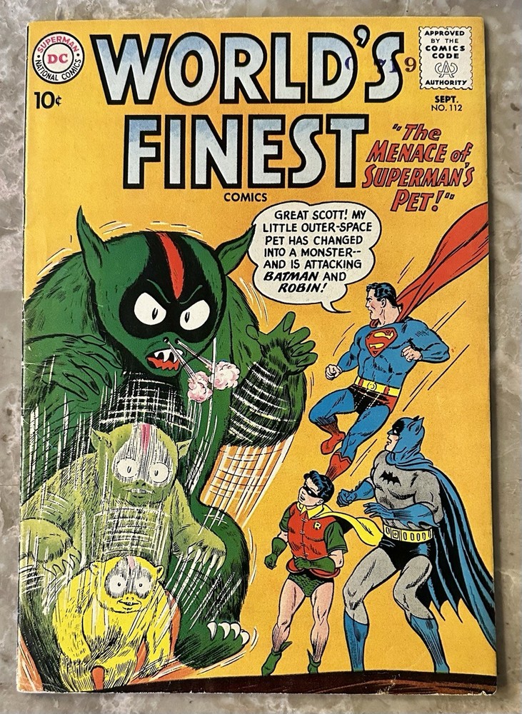 World's Finest #112 (DC Comics, 1960) Silver Age Beauty • White Pages 🔥