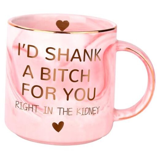 Birthday Christmas Gifts for Women,12oz Novelty Coffee Mug,Funny Gifts for Pink
