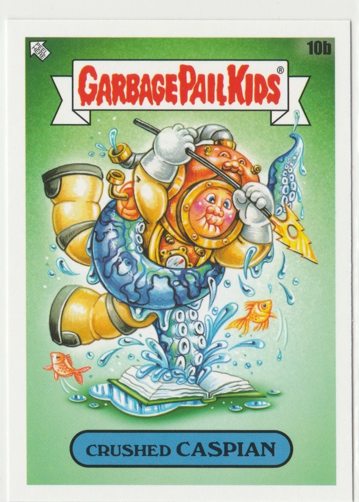 Crushed Caspian #10b Garbage Pail Kids GPK 2022 Book Worms trading card