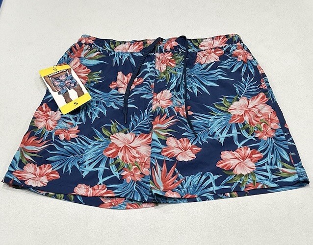 Kirkland Signature Men's Stretch Swim Shorts, Blue, Size S