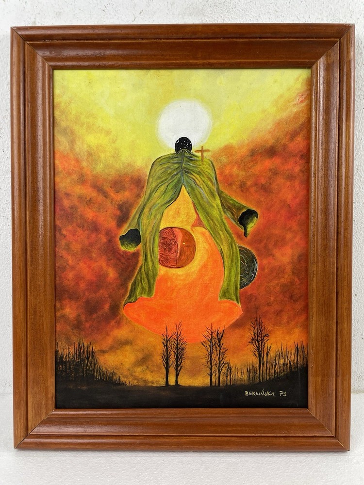 Zdzisław Beksiński Oil On Canvas (Handmade) signed and Framed