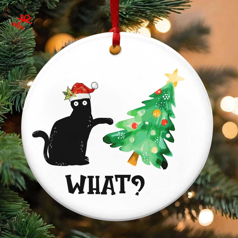Funny Black Cat Ornament Pet Gift Cat Lover Gift Black Cat Ceramic Ornament Cat