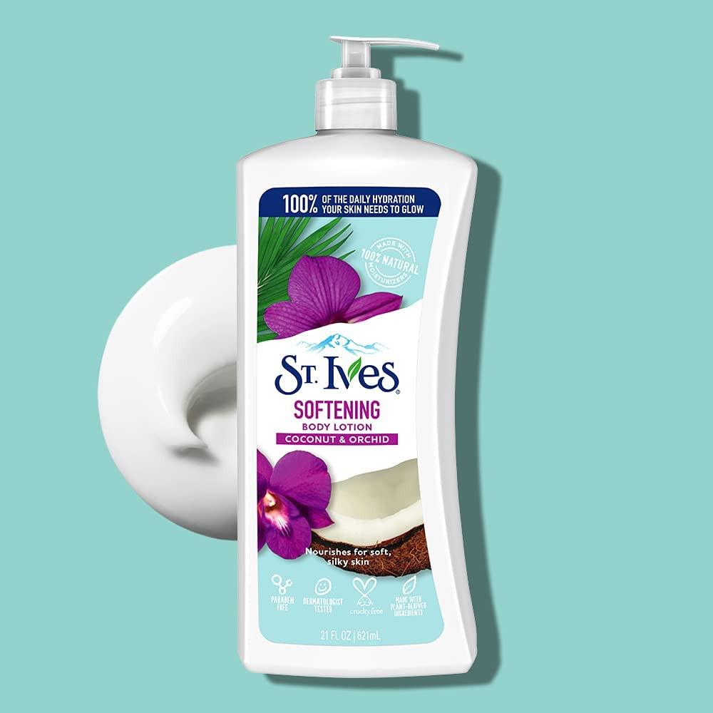 St. Ives Body Lotion Soft-Silky Coconut Milk and Orchid Extract 21oz