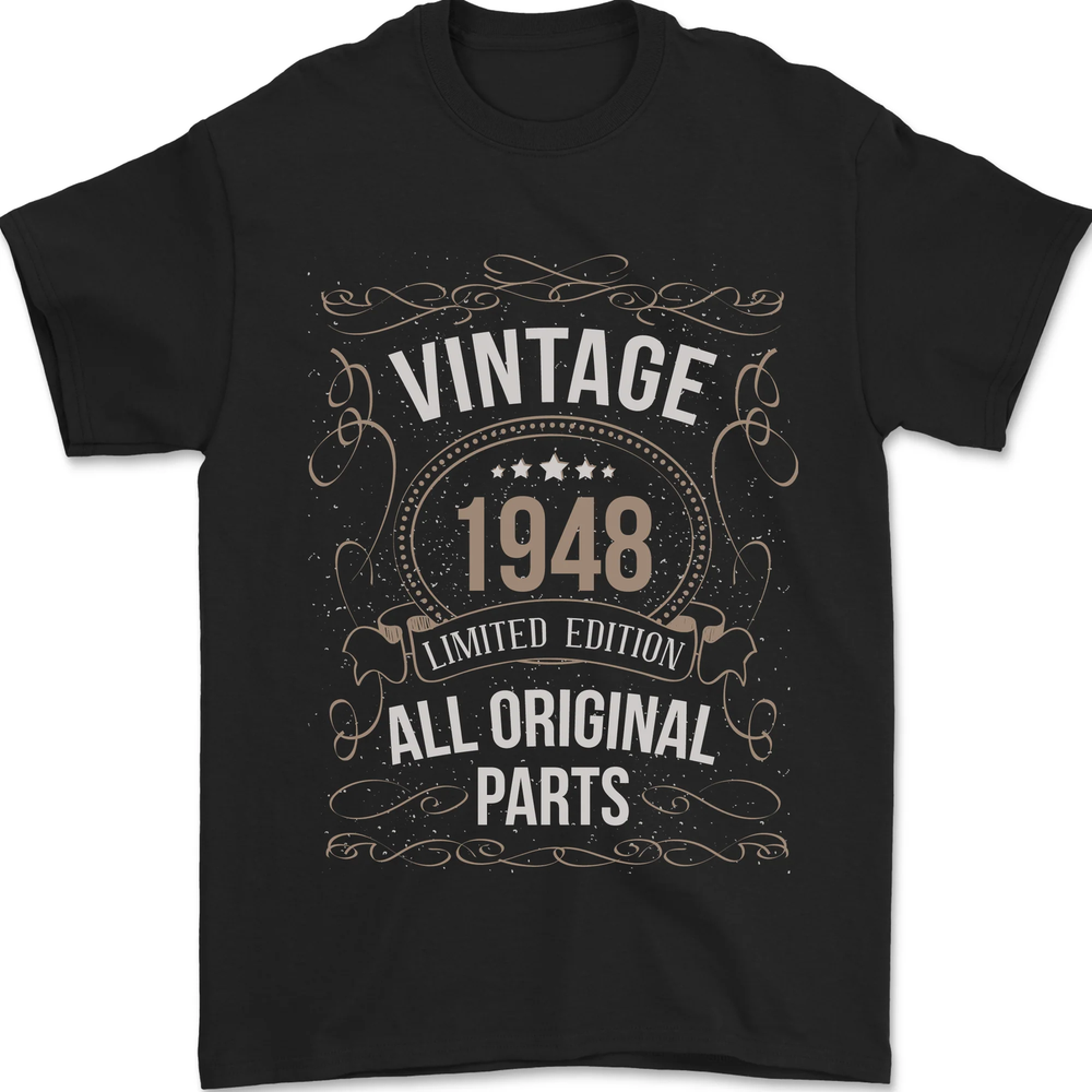77th Birthday Limited Edition 1948 Mens T-Shirt 100% Cotton