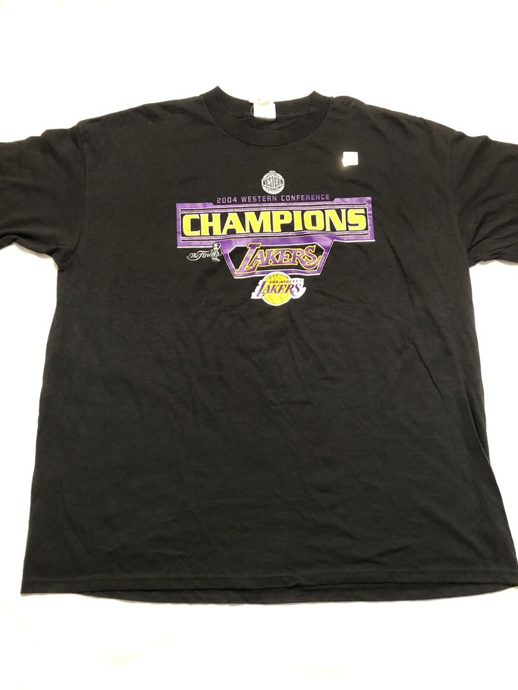 Vtg Los Angeles Lakers 2004 NBA Western Conference Champions T-Shirt Men XXL NWT