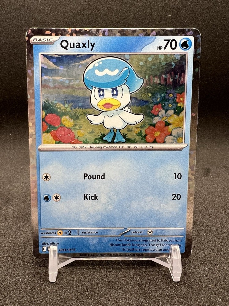 McDonald's 2023 Exclusive Pokemon Quaxly Holo TCG Card 003/015 Promo