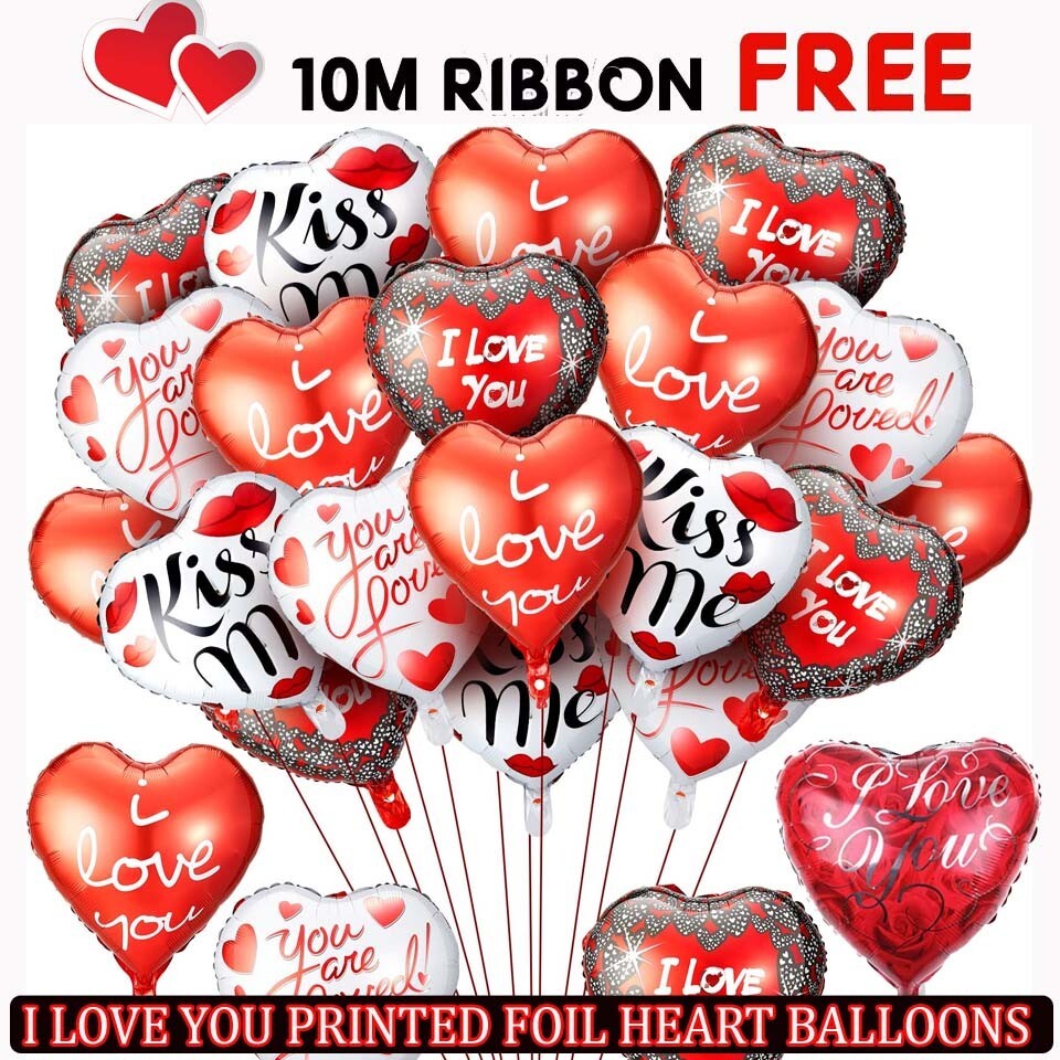 I Love You Heart Super shape Foil Balloon Valentines Day Party Engagement Decor