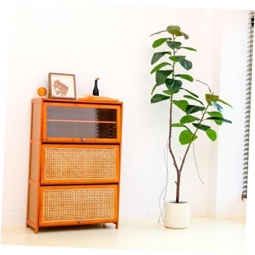 6FT Artificial Rubber Tree Fake Plant for Home Decor 1ft 8in Base PF-0473