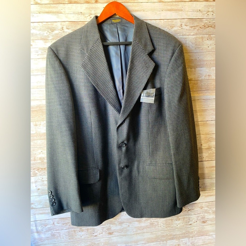 Oscar de la Renta Wool Blazer Size 40R Classic Fit Mens Jacket