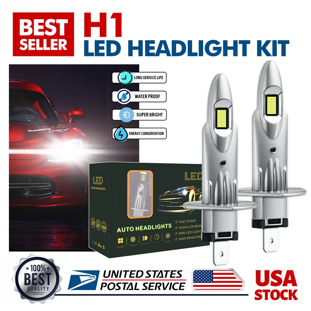 For Porsche 911 1995-1997 2PCS H1 6000K LED Headlight Bulb Kit High/Low Beam
