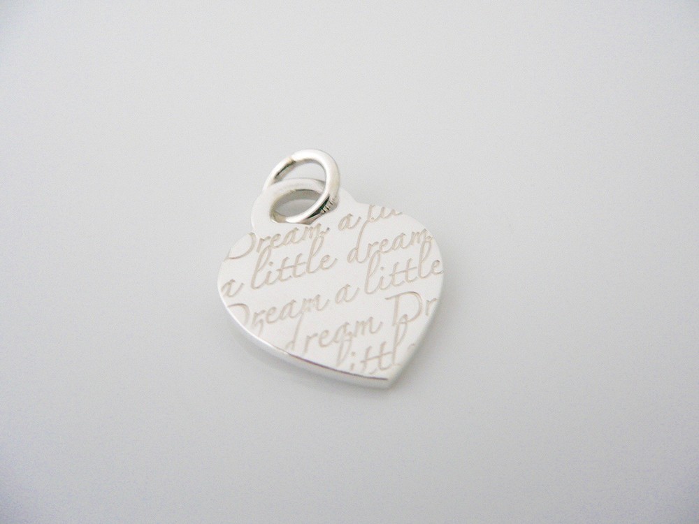 Tiffany & Co Heart Charm Dream a Little Pendant 4 Silver Necklace Bracelet Gift