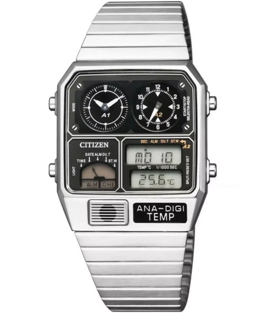 CITIZEN ANA-DIGI TEMP JG2101-78E Silver Analog-Digital Watch