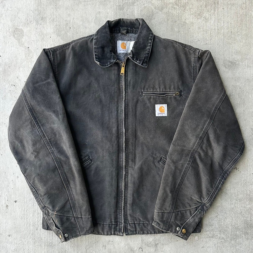 Vintage Y2K Black Carhartt Detroit Workwear Jacket Retro Style