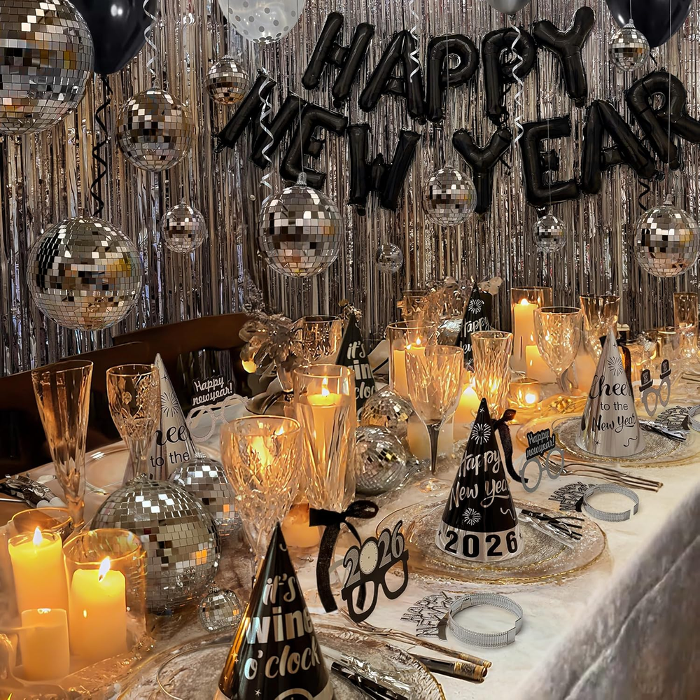 New Years Eve Party Supplies - New Years Decorations 2026 - 98 Pcs Sets with Hap-image
