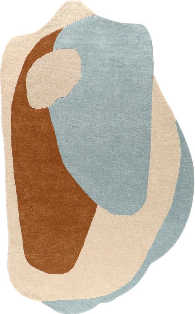 Multicolor Hand Tufted Irregular Shape Modern Hand Made Area Rug