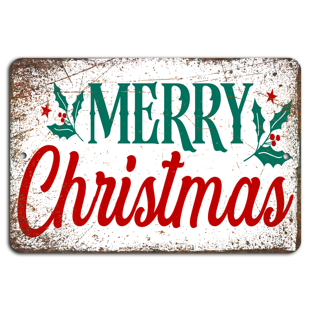 Merry Christmas: Festive Rustic Charm Sign