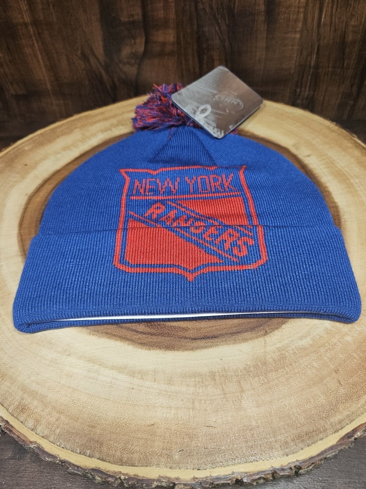 New York Rangers Fanatics Pom Pom Beanie Snow Hat Cap NHL Hockey