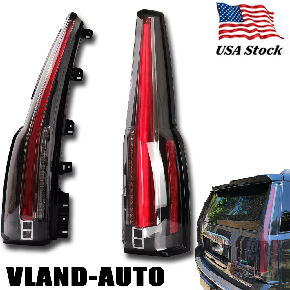 Clear LED Tail Lights Amber turn sig For 2015-2020 GMC Yukon 4WD Escalade Style
