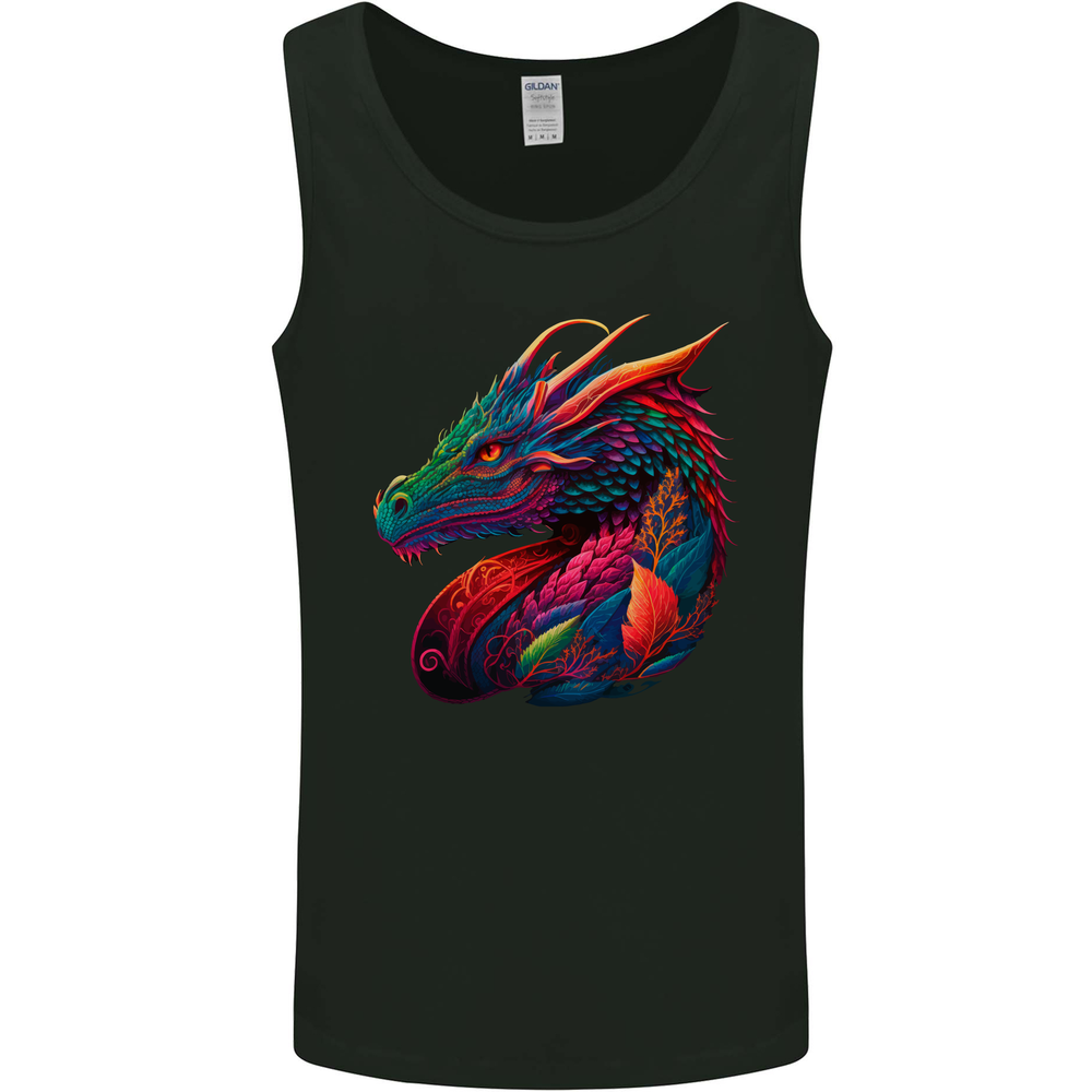 A Colourful Dragon Fantasy Mens Vest Tank Top