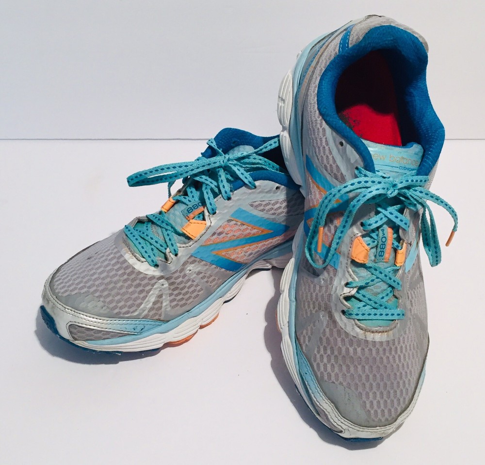 New Balance 880 V4 Running Shoes Silver/Blue/Orange Women's Size US 7.5 B