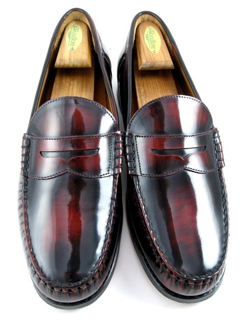 Allen Edmonds Newman Penny Loafer in Antique Burgundy Size 11D 621N