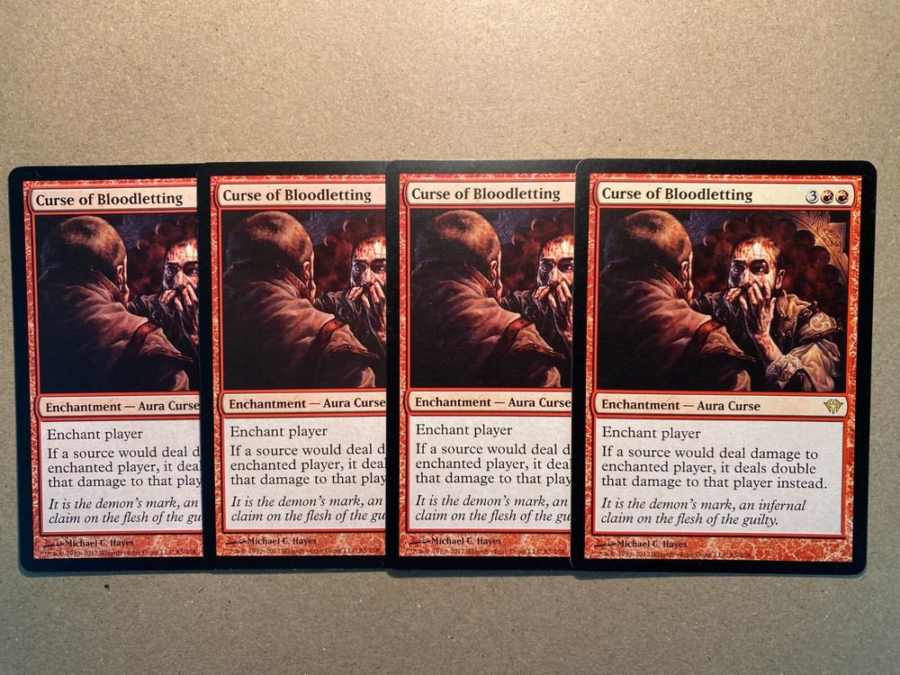 MTG 4x Curse of Bloodletting Dark Ascension Modern Magic the Gathering x4 NM