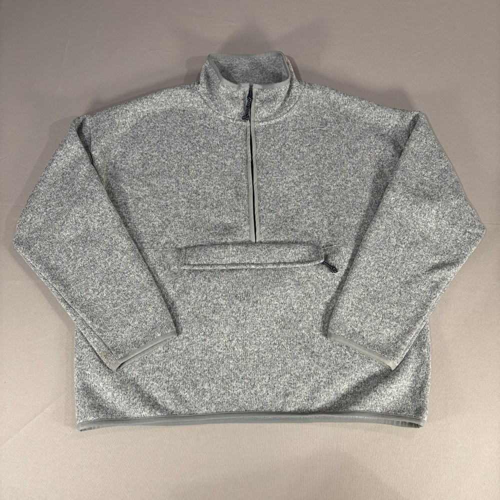 J.Crew Vintage Fleece Men’s Long Sleeve Gray Half Zip Sweater Size Medium