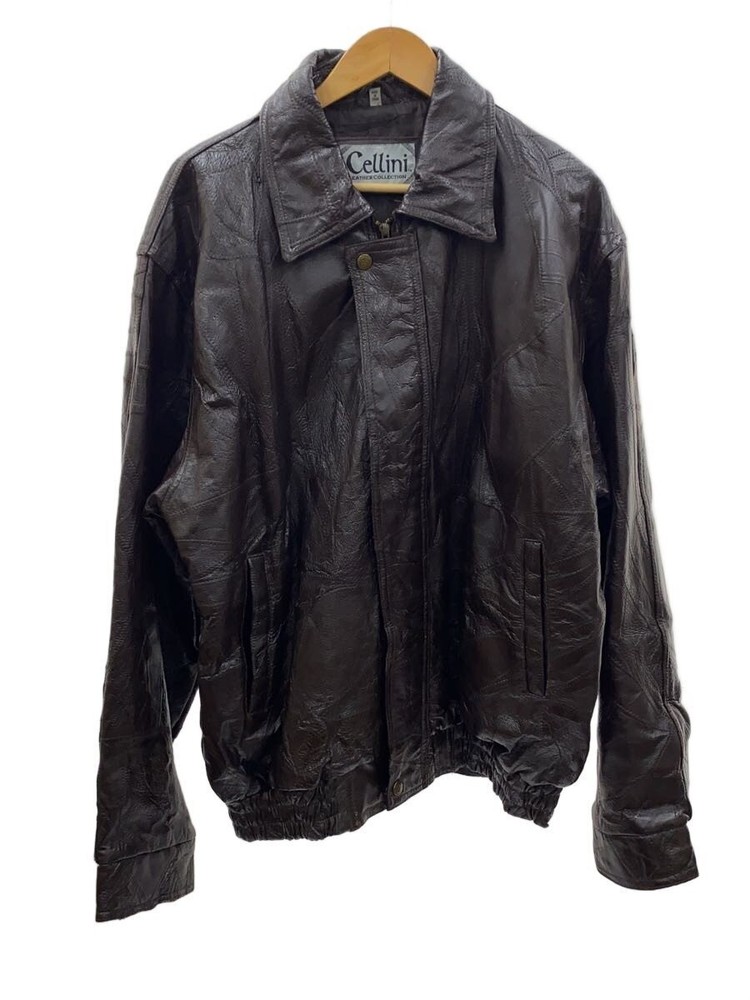 Leather Jacket Blouson/Xl/Cowhide/Brw/Plain 3403