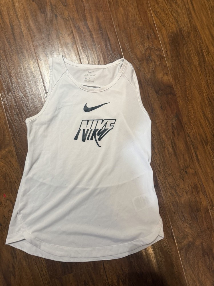 Nike Women’s Dri Fit Running Top White Flaws Large