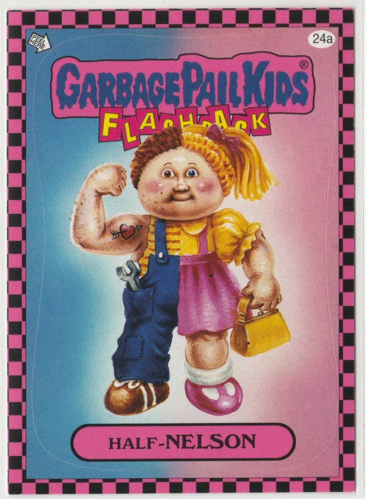 Half-Nelson #24a Punk Pink Garbage Pail Kids GPK 2010 FB1 Flashback Series