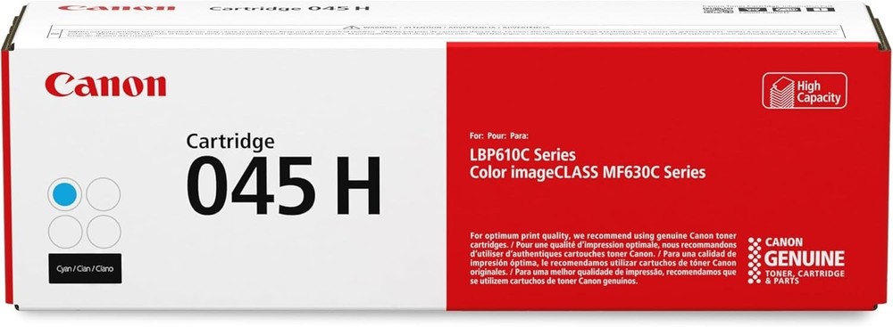 Canon Genuine 045 H Cyan Toner Cartridge High Capacity
