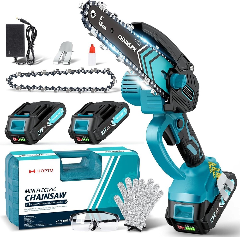 Mini Cordless Handheld Chainsaw for Wood Cutting and Tree Trimming