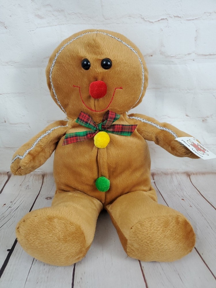 16 Inch Gingerbread Man Plush Stuffed Animal Brown Cookie Mardi Gras Toy