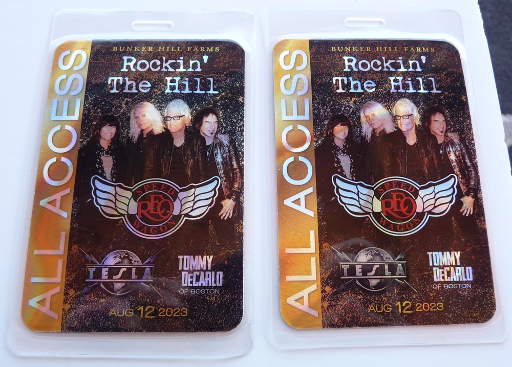 REO Speedwagon Tesla 2015 Concert Tour All Access Backstage Pass Laminate D22