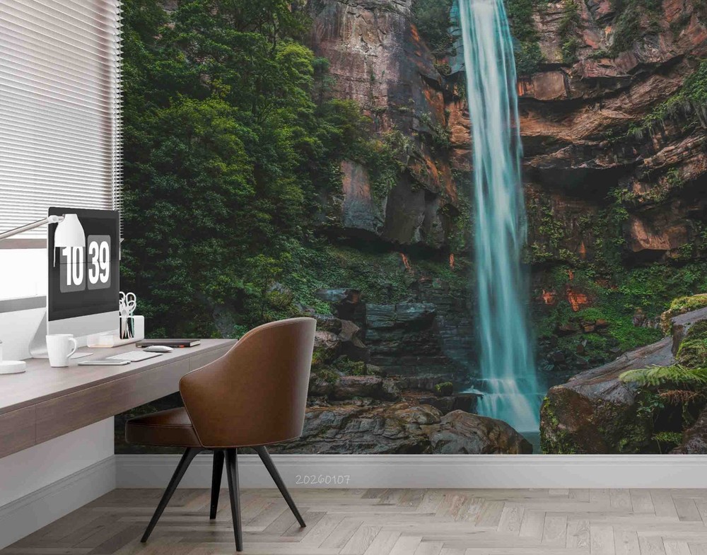 3D Mountain Waterfall Landscape Wall Murals Wallpaper Murals Wall Sticker 6